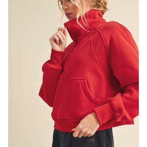 Dove Funnel Neck Half Zip